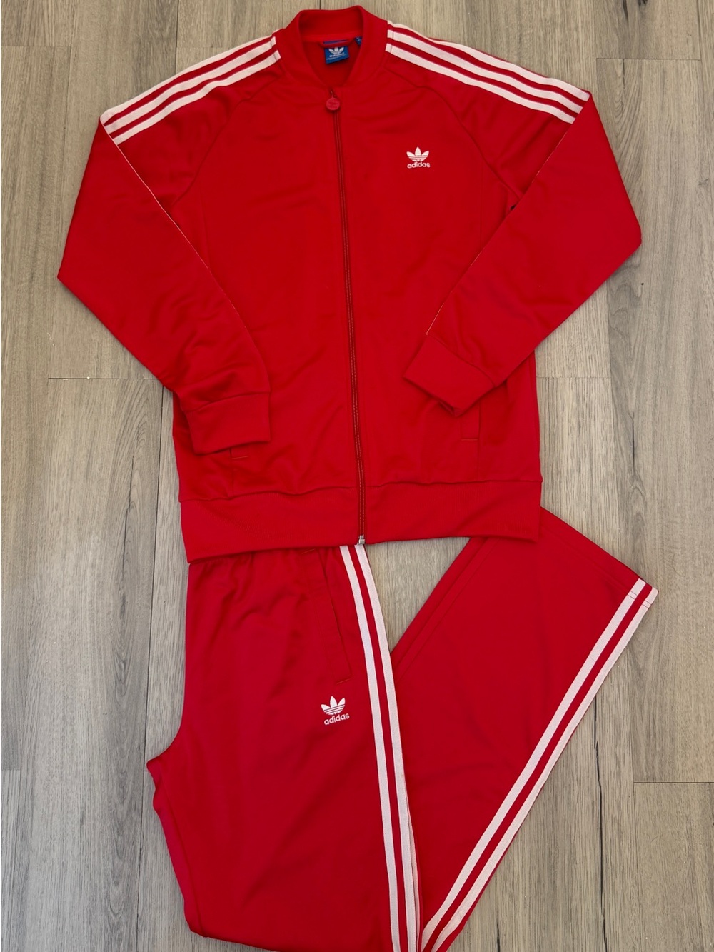 adidas Red kids Zip-Up Shirt Jacket
